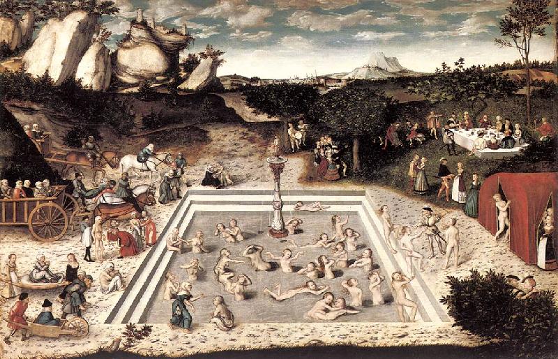 CRANACH, Lucas the Elder The Fountain of Youth dfg Norge oil painting art